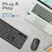 Promate Wireless Keyboard and Mouse Combo, Slim Full-Size2.4Ghz Wireless Keyboard, 1600 DPI Ambidextrous Mouse, Nano USB Receiver, Quiet Keys, Angled Kickstand for iMac, MacBook, ASUS, PROCOMBO-13.E/A