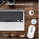Promate Ken, Dual Mode Wireless Optical Mouse with BT &amp; RF Connectivity, White