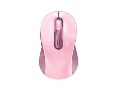 Promate Ken, Dual Mode Wireless Optical Mouse with BT &amp; RF Connectivity, Pink