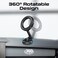 Promate Magnetic Car Phone Holder, Compact 360-Degree Rotatable Dashboard Car Phone Stand With Anti-Slip Grip, Cradleless Design, Foldable Arm And N52 Magnet For iPhone 17, Samsung S25 - Black