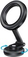 Promate Magnetic Car Phone Holder, Compact 360-Degree Rotatable Dashboard Car Phone Stand With Anti-Slip Grip, Cradleless Design, Foldable Arm And N52 Magnet For iPhone 17, Samsung S25 - Black