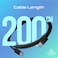 Promate USB-C to USB-C Cable, Premium 60W Power Delivery Fast Charging Cable, 480Mbps Data Sync, 200cm Anti-Tangle Nylon Braided Cord for iPhone 17, Galaxy S25, iPad Air, Dell, ECOLINE-CC200.BLACK