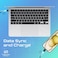 Promate USB-C to USB-C Cable, Premium 60W Power Delivery Fast Charging Cable, 480Mbps Data Sync, 200cm Anti-Tangle Nylon Braided Cord for iPhone 17, Galaxy S25, iPad Air, Dell, ECOLINE-CC200.BLACK