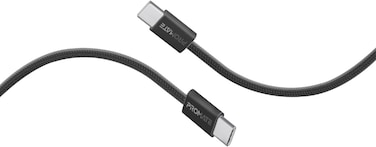Promate USB-C to USB-C Cable, Premium 60W Power Delivery Fast Charging Cable, 480Mbps Data Sync, 200cm Anti-Tangle Nylon Braided Cord for iPhone 17, Galaxy S25, iPad Air, Dell, ECOLINE-CC200.BLACK