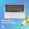 Promate USB-C to USB-C Cable, Premium 60W Power Delivery Fast Charging Cable, 480Mbps Data Sync, 200cm Anti-Tangle Nylon Braided Cord for iPhone 17, Galaxy S25, iPad Air, Dell, ECOLINE-CC200.NAVY