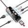Promate USB-C Hub, 8-In-1 Transparent Multi-Display Hub With 4K HDMI, 1000Mbps LAN, SD/TF Card Slot, Dual 5Gbps USB-A Ports, USB-C Port, 100W USB-C Power Delivery For MacBook Pro, Dell, Black