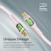 Promate USB-C Charging Cable, Stylish Transparent Shelled Type-C Cable With 60W Fast Power Delivery, 480Mbps Data Transfer And Durable 120cm Nylon Braided Cord, TRANSLINE-CC.PINK