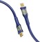 Promate USB-C To USB-C Cable, 60W Power Delivery Type-C Cable With Transparent Shells, 480Mbps Data Sync And 200Cm Nylon Braided Cord For iPhone 17, Galaxy S25, Macbook Pro M3 - Navy