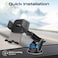 Promate Transparent Car Phone Mount With Intelligent Auto-Clamping Cradle Design, Quick Install And Windshield Holder, Multi-Angle Support, Fits 4.7-7.2" Devices, And One Touch Release, TransHold