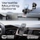 Promate Transparent Car Mount with Intelligent Auto-Clamping Cradle Design, Versatile Mounting Options, Multi-Angle Support, Extendable Arm And One Touch Release for iPhone 15/14 - Black