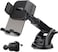 Promate Transparent Car Mount with Intelligent Auto-Clamping Cradle Design, Versatile Mounting Options, Multi-Angle Support, Extendable Arm And One Touch Release for iPhone 15/14 - Black