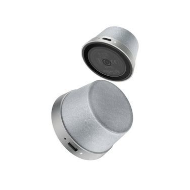 Promate Punch High-Fidelity Mini Bluetooth Speaker with MagSafe Compatible Base, Silver