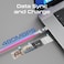 Promate USB-C To USB-C Cable, Fast-Charging 100W Power Delivery Type-C Cable With Transparent Tips, LED, 25000+ Long Bend Lifespan, 480Mbps Data Sync &amp; 120cm Nylon Braided Cord, LucidLine-CC120 White