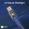 Promate USB-C To USB-C Cable, Fast-Charging 100W Power Delivery Type-C Cable With Transparent Tips, LED, 25000+ Long Bend Lifespan, 480Mbps Data Sync And 120cm Nylon Braided Cord, LucidLine-CC120 Navy