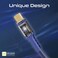 Promate USB-C to USB-C Cable, Fast-Charging 100W Power Delivery Type-C Cable with Transparent Tips, LED, 25000+ Long Bend Lifespan, 480Mbps Data Sync and 200cm Nylon Braided Cord, Navy Blue