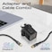 شاحن جداري ثنائي المنافذ Promate PowerPort-25CC بقوة 25 واط مع كابل USB-C بقوة 60 واط، يدعم الشحن السريع PD و QC 3.0 لأجهزة iPhone 15/16/17 و Samsung S26/S25، أسود