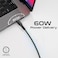 Promate Pack Of 3 USB-C To USB-C Cables, Ultra-Fast Triple Type-C Sync &amp; Charge Cables With 60W Power Delivery, Versatile Lengths (0.3m, 1.2m, And 2m), 25000+ Bend Test, Tangle-Free Cords, CableKit-CC