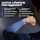 Promate Curved AMOLED Screen Smartwatch With Active Lifestyle Management, Durable Battery Life, 100+ Sports Modes, Heart Rate, Pedometer Sensors, And Real-Time Health Monitoring, XWatch-RM Silver