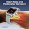 Promate Curved AMOLED Screen Smartwatch With Active Lifestyle Management, Durable Battery Life, 100+ Sports Modes, Heart Rate, Pedometer Sensors, And Real-Time Health Monitoring, XWatch-RM Silver
