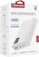 Promate Power Bank, Universal 20000mAh Ultra-Slim Portable Charger with 20W USB-C Input/Output Port, QC 3.0 Output, USB-C Ports, Over-Heating Protection for Smartphones and Tablets, Bolt-20PD White