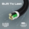 Promate USB-C Cable 200 cm, Ultra-Fast 60W Power Delivery Type-C Charging Cable With 480Mbps Sync Charge, Silicone And Anti-Tangle Wire For USB-C Smartphones, Tablets, Laptops, XCord-CC Black