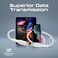 Promate USB Cable 200 cm, Ultra-Fast 60W Power Delivery Type-C Charging Cable with 480Mbps Sync Charge, Silicone and Anti-Tangle Wire