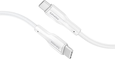 Promate USB Cable 200 cm, Ultra-Fast 60W Power Delivery Type-C Charging Cable with 480Mbps Sync Charge, Silicone and Anti-Tangle Wire