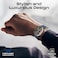 Promate Magnetic Apple Watch Band with Powerful N52+ Magnets, UV-Coated Silicone, Sweat-Resistant, Adjustable Fit, Luxurious Design, MagBand-MS Navy Blue