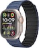 Promate Magnetic Apple Watch Band with Powerful N52+ Magnets, UV-Coated Silicone, Sweat-Resistant, Adjustable Fit, Luxurious Design, MagBand-MS Navy Blue