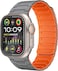 Promate Magnetic Apple Watch Band with Powerful N52+ Magnets, UV-Coated Silicone, Compatible with All Apple Watch Sizes and Series Including Ultra 1&acirc;&euro;&ldquo;2, Sweat-Resistant, MagBand-MS Grey