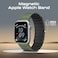 Promate Magnetic Apple Watch Band with Powerful N52+ Magnets, UV-Coated Silicone, Sweat-Resistant, Adjustable Fit, Luxurious Design, MagBand-MS Midnight Green