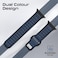 Promate Dual-Colour Apple Watch Band with Dust-Proof UV Treated Surface, Rust-Resistant Stainless-Steel Buckle, Stylish Sporty Design For All Sizes and Series Compatibility, SiliBand-DC Blue