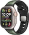 Promate Dual-Colour Apple Watch Band with Dust-Proof UV Treated Surface, Stylish Sporty Design For All Sizes and Series Compatibility, SiliBand-DC Midnight Green