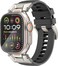 Promate Stylish Mechanical and Sporty Design Apple Watch Band with Flexible Multi-Hole Strap, with All Apple Watch Sizes and Series, Long-Lasting Durability- SilicaBand-Pro Black