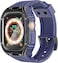 Promate Durable Apple Watch Case and Band with Maximum Protection, Ergonomic Adjustable Fit, and Secure Stainless-Steel Buckle For Apple Watch Ultra 1 And 2 - CaseBand Blue