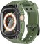 Promate Durable Apple Watch Case and Band with Maximum Protection, Ergonomic Adjustable Fit, and Secure Stainless-Steel Buckle For Apple Watch Ultra 1 And 2 - CaseBand Midnight Green