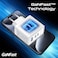 Promate GaNFast Charging Adapter With Ultra-Fast Dual PD45W USB-C Ports, QC 22.5W USB-A Port, Multi-Protection System, Compact Travel-Friendly Build, EU Plug Compatibility - PowerPort-45 White