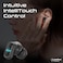 Promate Bluetooth True Wireless Stereo Earbuds With Superior Sound Quality, IntelliTouch Controls, Long Battery Life, HD Microphone For Clear Calls, And IPX4 Water Resistance, Lush-Pro Black