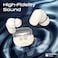 Promate TWS Earbuds With 6Hrs Playtime, HD Microphone For Immaculate Calls, IntelliTouch Controls, IPX4 Water Resistance And Comfort-Fit Design For Uninterrupted Connection, Lush-Pro White