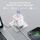 Promate 65W GaNFast Charger With USB-C Port, Built-In Retractable Cable, Surge Protection, Multi-Protect System, Compact Design For Laptops, Tablets, Smartphones, iPhone 17 &amp; S25 Ultra Cubix-R65 White