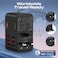 Promate iPhone 17 Travel Adapter, Universal Grounded Power Adapter With 1840W AC Socket, 20W USB-C Power Delivery Port, 15W USB-C Port, 3 USB Ports, TRIPMATE-GAN160