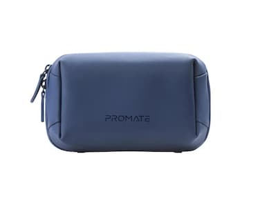 Promate Velvena Tech Essential Organizer Pouch Bag, Blue