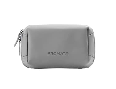 Promate Velvena Tech Essential Organizer Pouch Bag, Grey