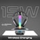 Promate 4-In-1 Multifunctional RGB Headset Stand with 15W Wireless Charger, USB-C and Dual USB-A Ports, Rapid 480Mbps Data Transfer, Vibrant RGB Lighting, Fast USB-C Input, Fort-X Black
