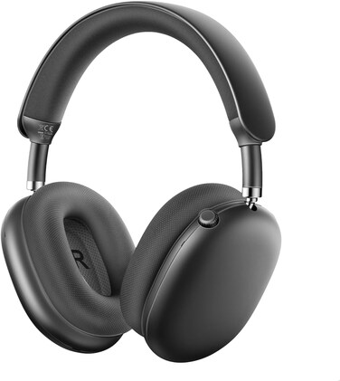 Promate High-Fidelity Over-Ear Wireless Headphones, With Dynamic Head Tracking, Advanced Hybrid Active Noise Cancellation, Immersive 360 Spatial Audio, 40-Hour Battery Life, Serene Black