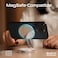 Promate Portable MagSafe-Compatible Selfie Light with High-Capacity Rechargeable Battery, Triple LED Modes, Built-In Mirror, 180A Flip,360A Rotation, Extendable Arm, MagHalo-Pro Rose Gold