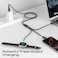 Promate All-In-One USB-C Cord With Ultra-Fast PD100W Charging, Seamless Sync And Charge Support, 140cm Nylon Braided Design, And 480Mbps Data Transfer Speed, Fusion-CCW Black