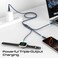 Promate All-In-One USB-C Cord With Ultra-Fast PD100W Charging, Seamless Sync And Charge Support, 140cm Nylon Braided Design, And 480Mbps Data Transfer Speed, Fusion-CCW Blue