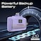 Promate 10000mAh Portable Power Bank With Built-In 20W USB-C In/Out Foldable Connector And 20W Lightning Foldable Connector, Fast USB-C Charging Port, LED Display, (Purple)