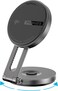 Promate QI2 Certified Magnetic Wireless Car Charger Mount with 15W MagSafe Compatible Fast Charging, Extendable Rotatable Swing Arm, Dashboard and LCD Screen Compatibility, MagMate-1 Black